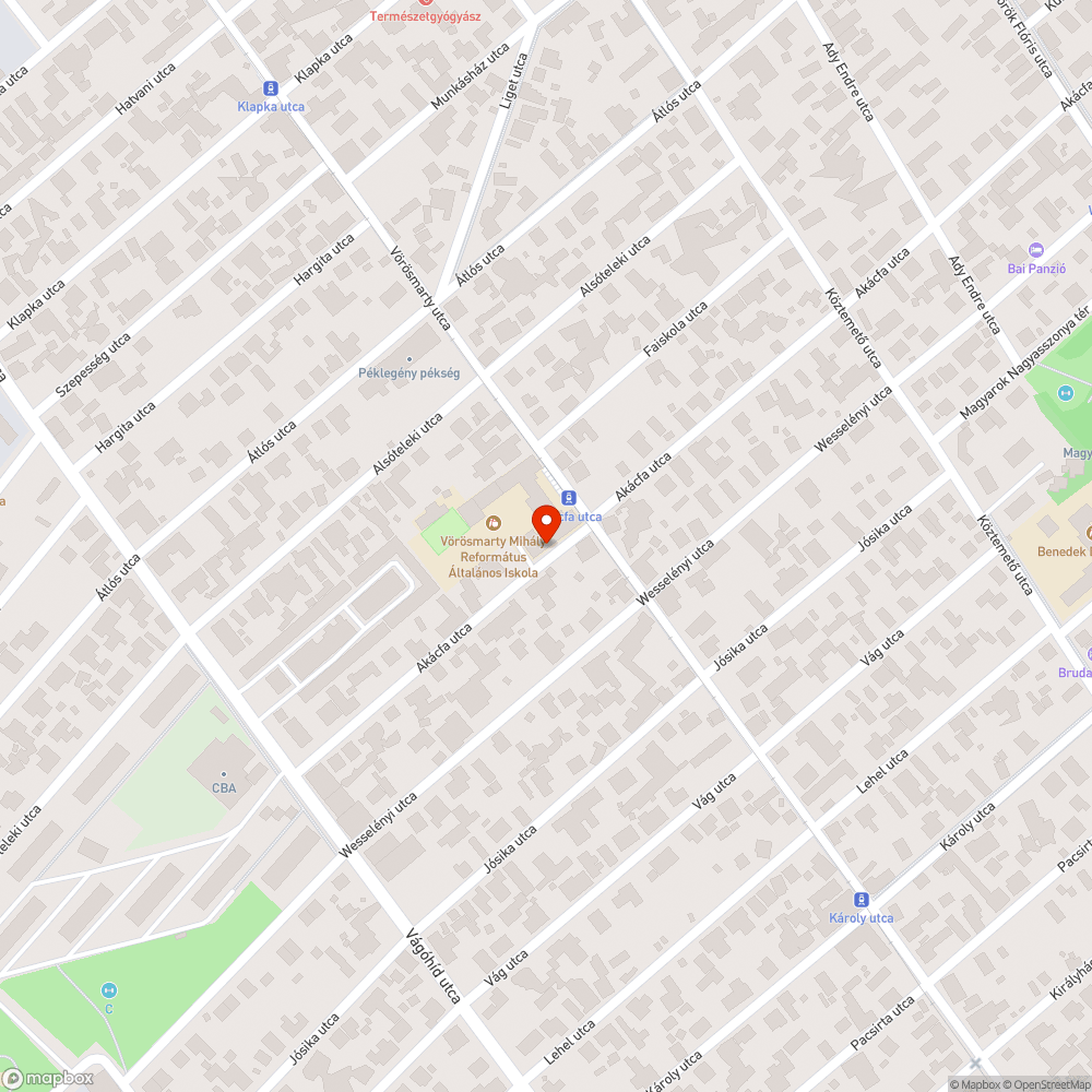 Akácfa utca 21. elhagyott Kia bejelentés helye