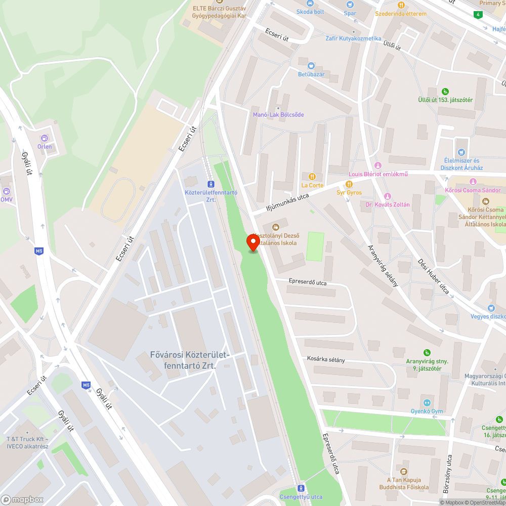 Nagy mennyiségű szemét bejelentés helye