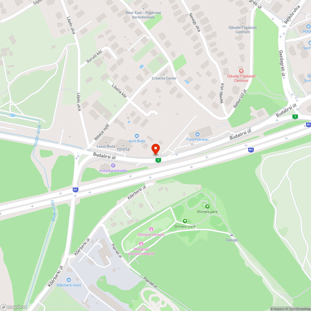 Megdőlt tábla bejelentés helye