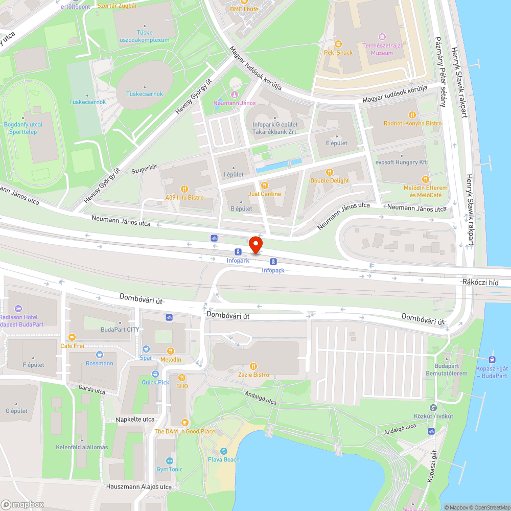 Infopark villamosmegálló bejelentés helye