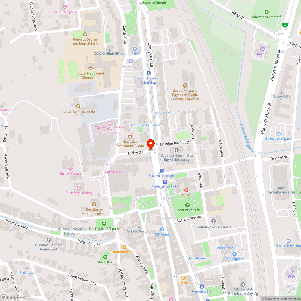 Leányka/Törley zebra bejelentés helye