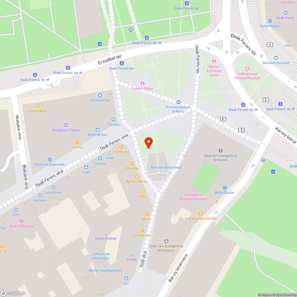 szemét a bokorban Deák Ferenc téren bejelentés helye