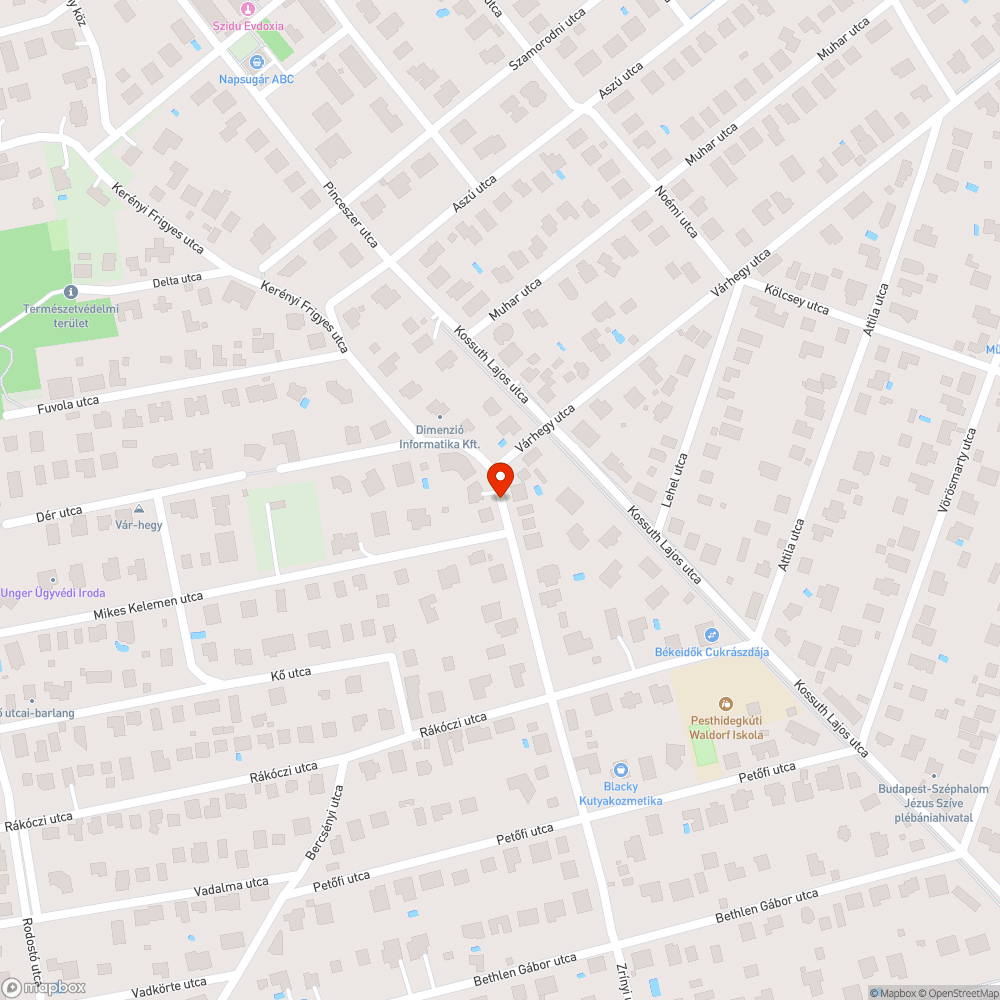 Kátyús fekvőrendőr bejelentés helye