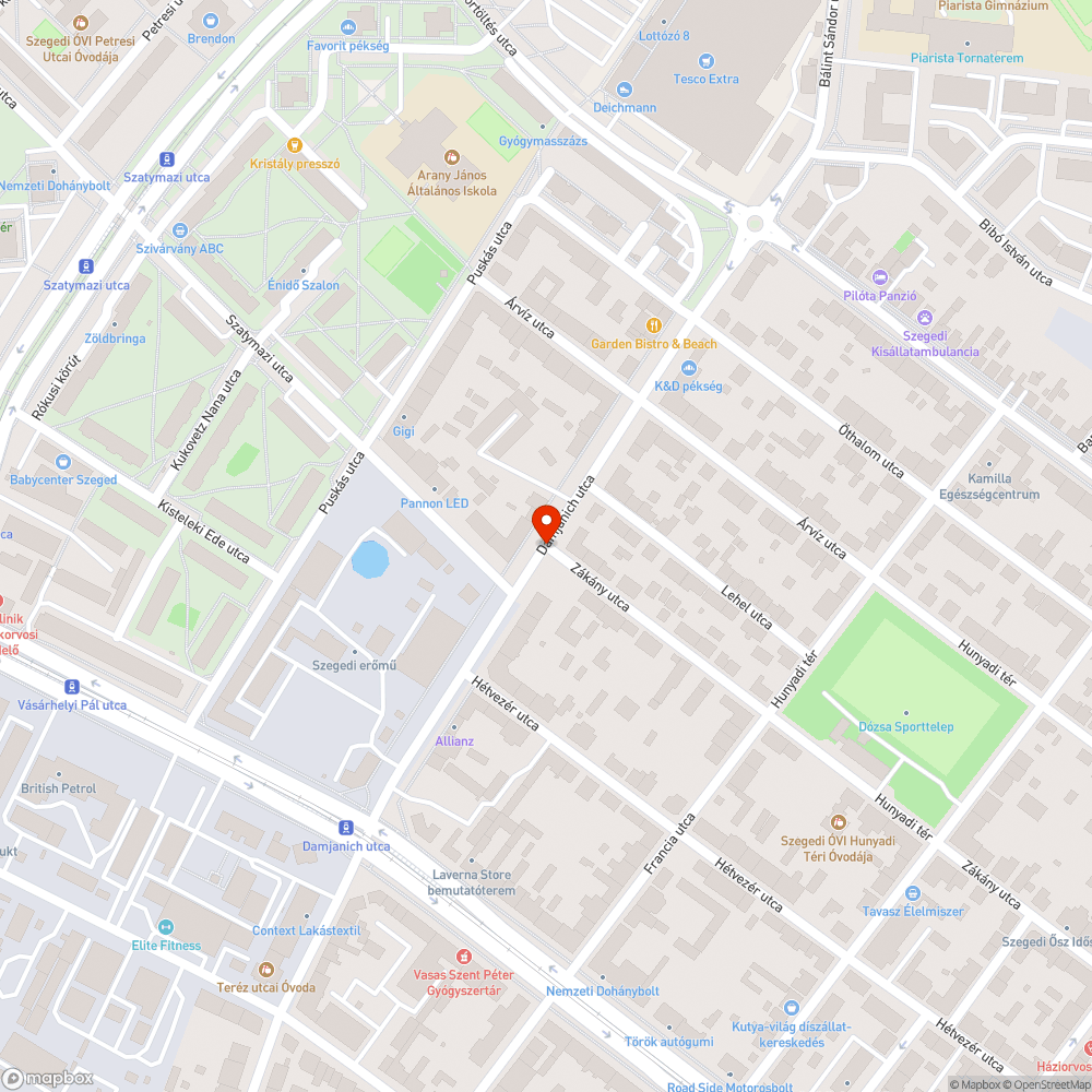 Zöldterületen hagyott autó bejelentés helye