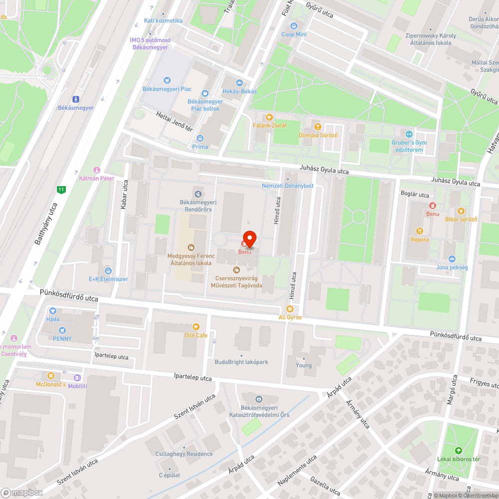 Kiégett lámpa bejelentés helye