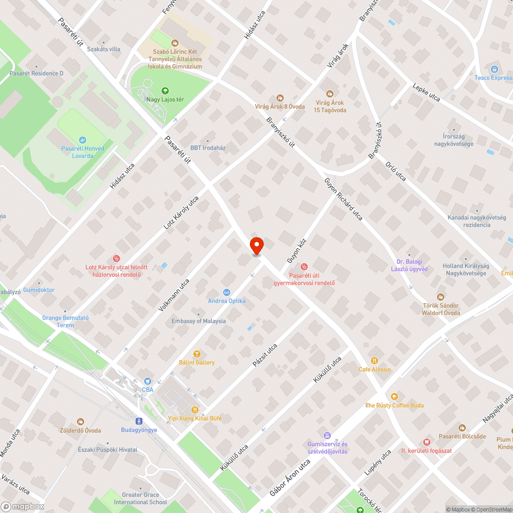 Elhagyott autó bejelentés helye