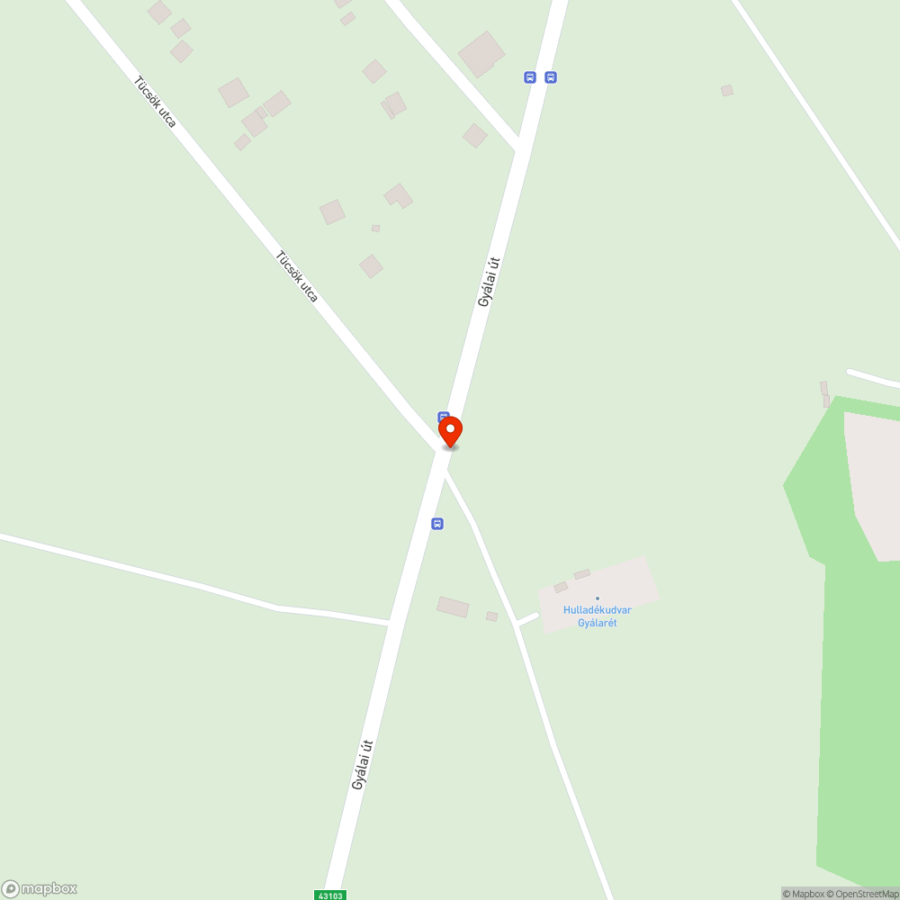 Gyálai út kátyú és rossz útminőség bejelentés helye