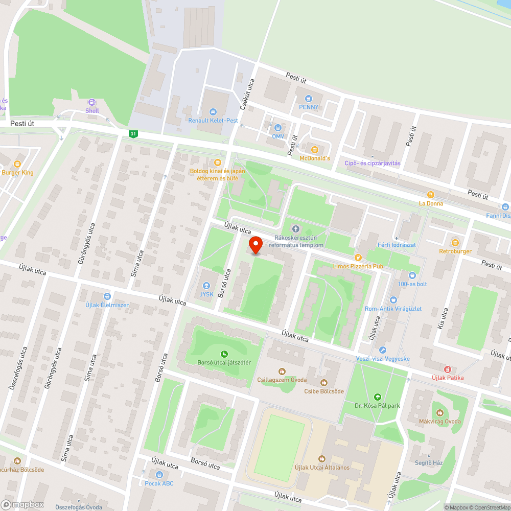 Szemèt bejelentés helye