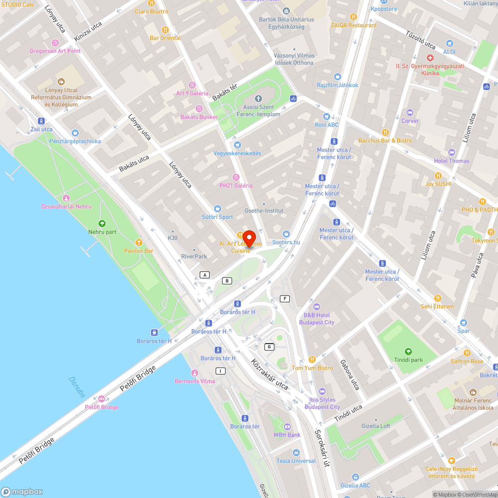 Hiányzó kerékpáros kanyarodó kapcsolatok a Lónyay/Boráros sarkon bejelentés helye