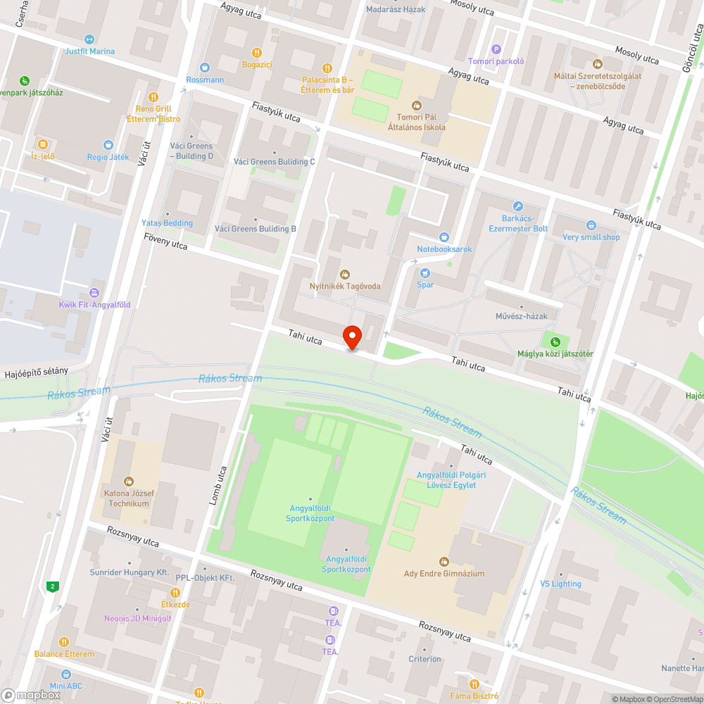 Kátyú a Tahi utcában bejelentés helye