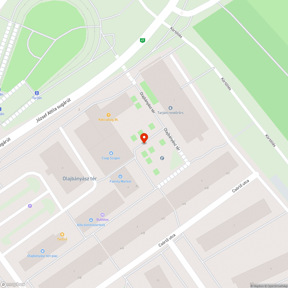 Hiányos villanyoszlop bejelentés helye