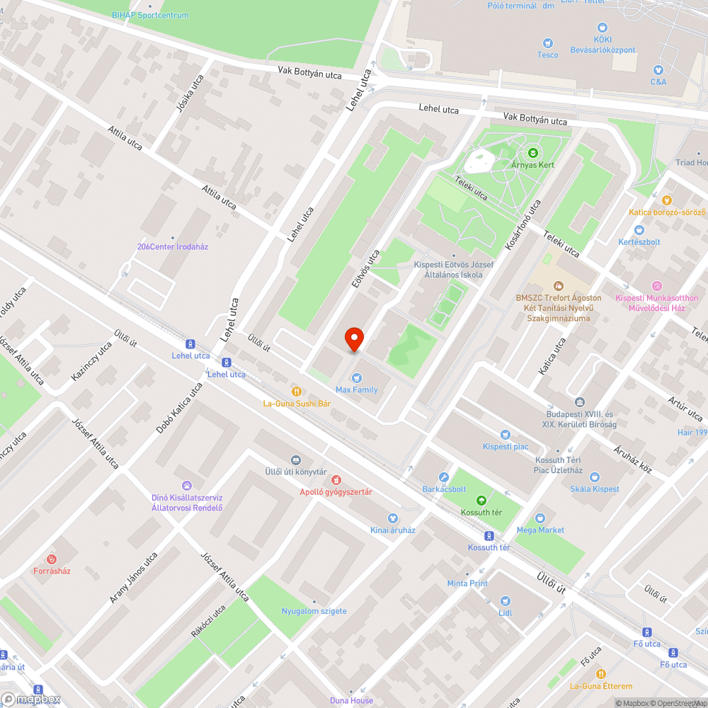 Kiszáradt fa, növénytartók, padok bejelentés helye