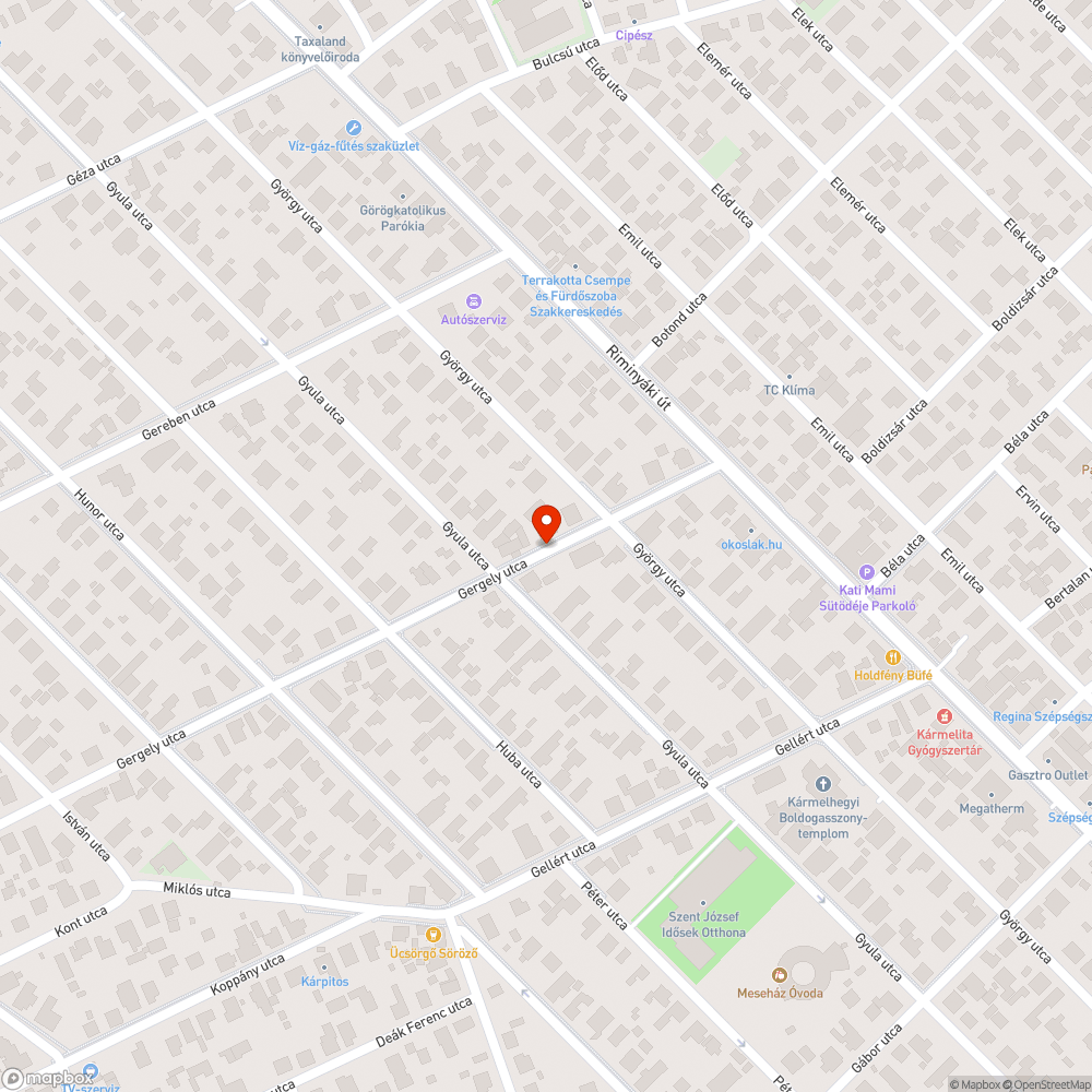 Járhatatlan utca bejelentés helye