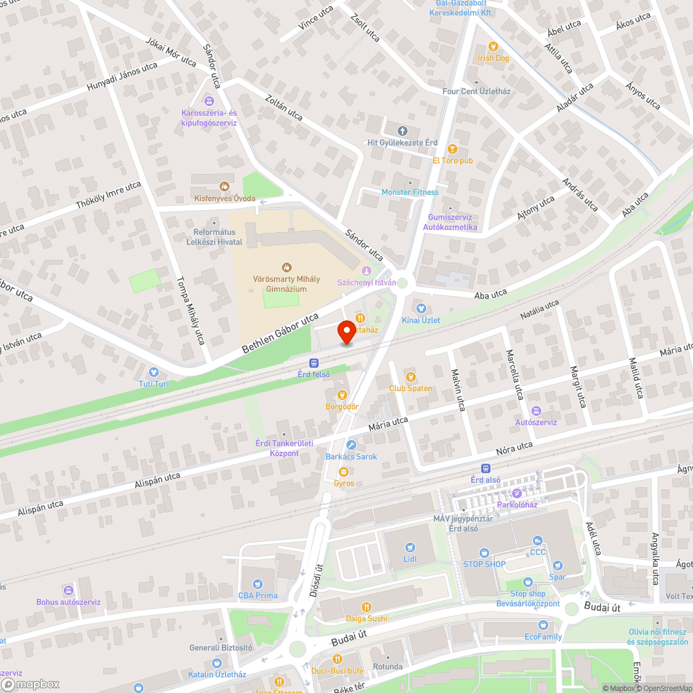 Érd Felső Vasútállomás úszik a szemétben bejelentés helye