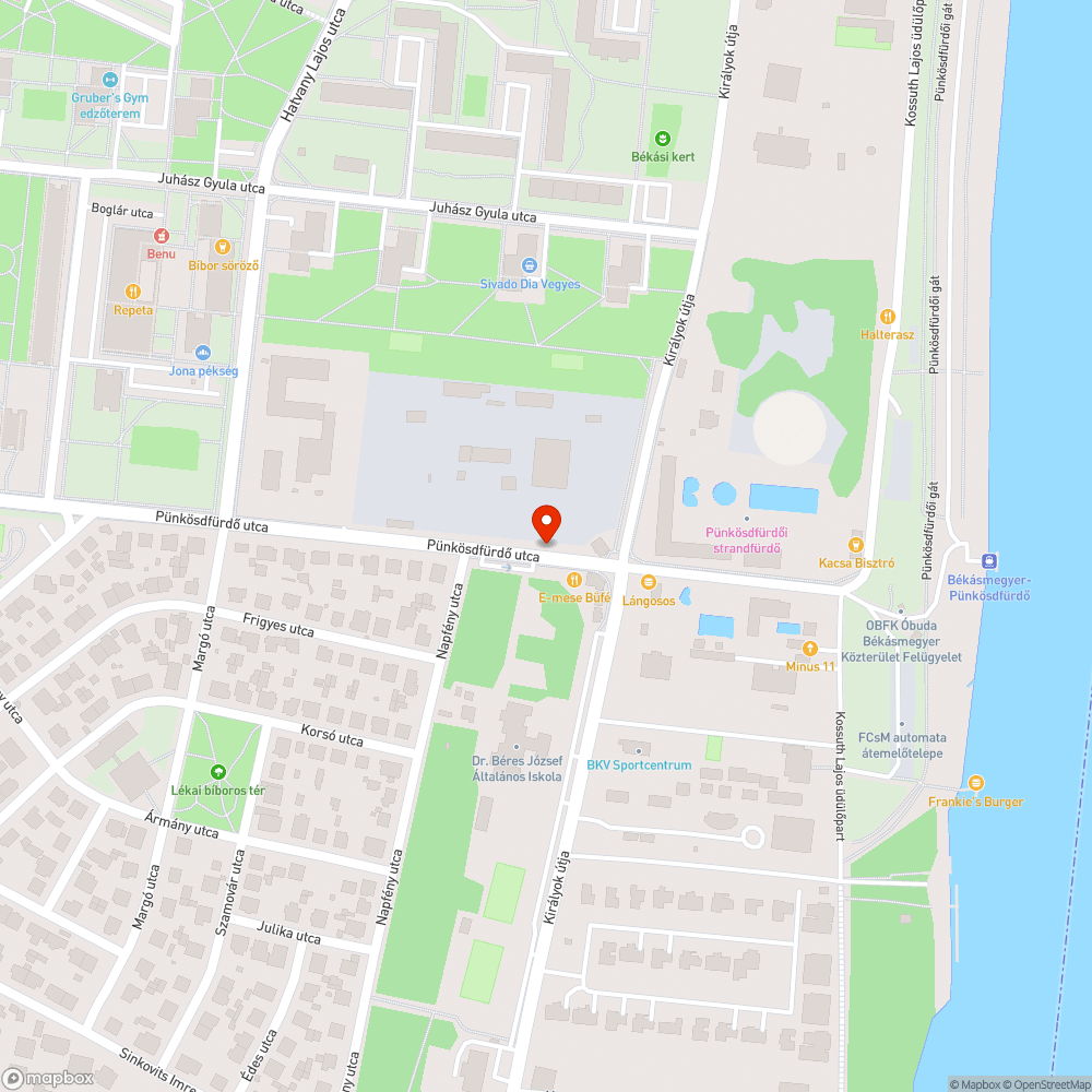 Megdőlt lámpa bejelentés helye