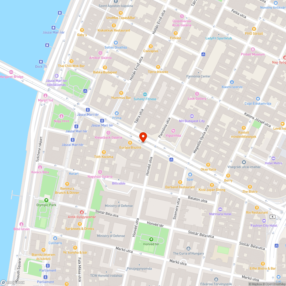 Szent István körúton szemét bejelentés helye