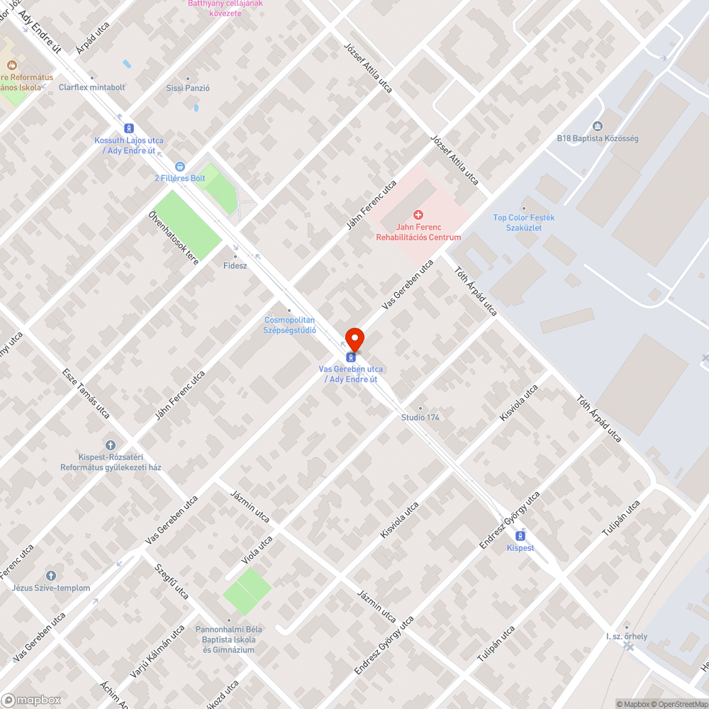 Botlásveszélyes megálló bejelentés helye