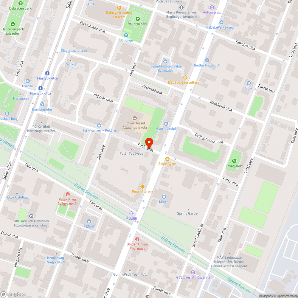 Hiányzó behajtásgátló oszlop bejelentés helye