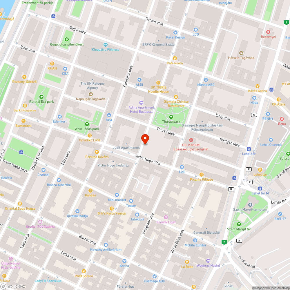 Szemetes buszmegálló és járda bejelentés helye