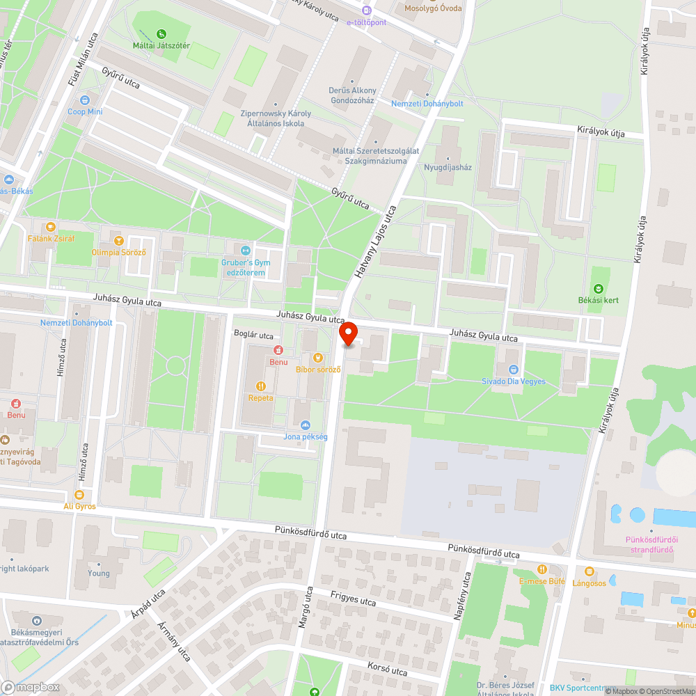 Megrongált, kidöntött korlát bejelentés helye