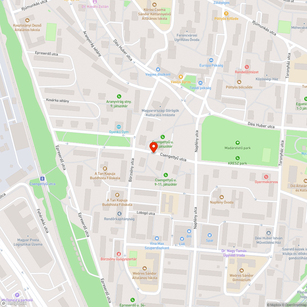 Fára láncolt valami bejelentés helye