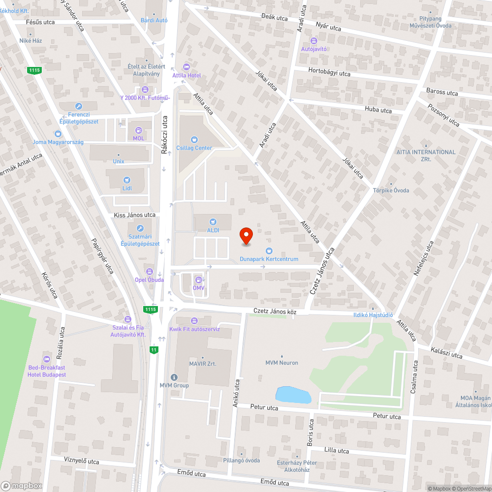 Szemét liget bejelentés helye