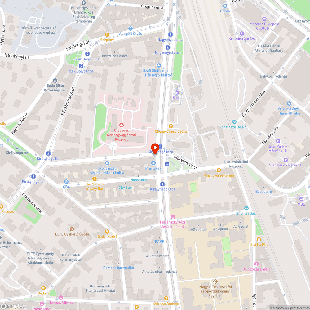 Hiányzó pollerek, töredezett járdaszegély bejelentés helye