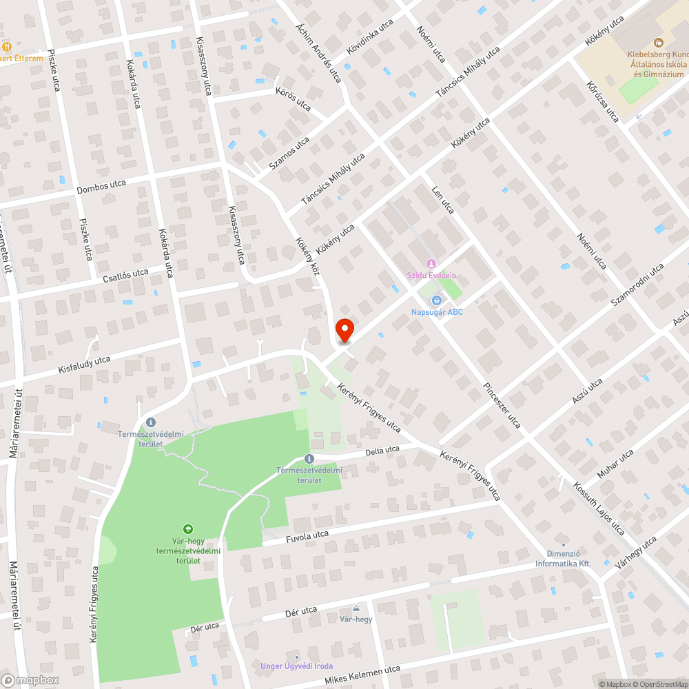 Visszatérő kátyú bejelentés helye