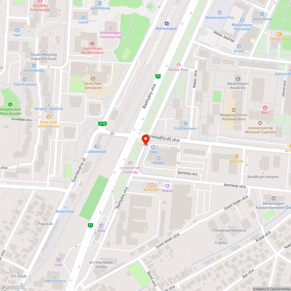 Hiányzó járda bejelentés helye