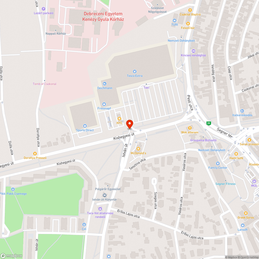 Útbeszakadások bejelentés helye