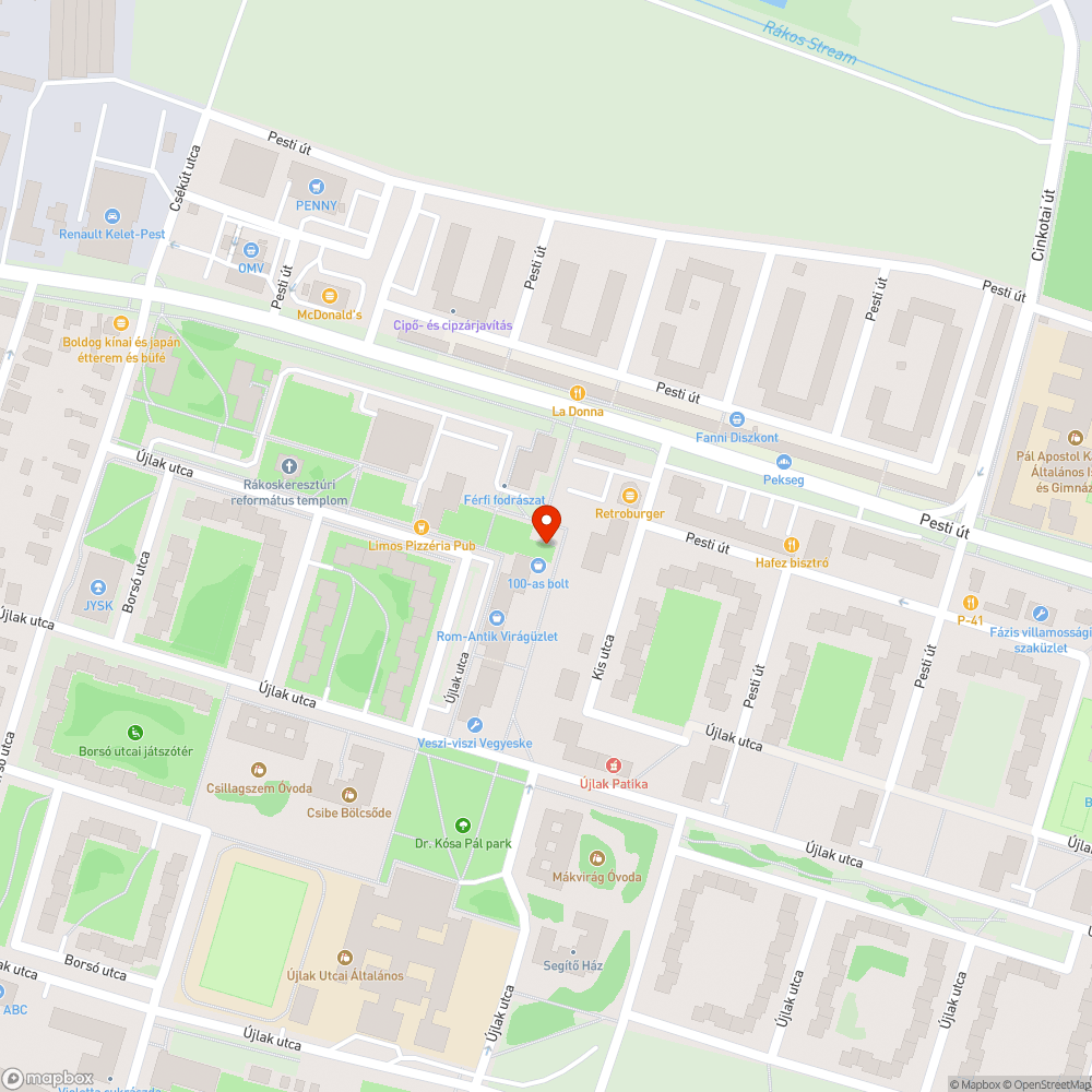 Vas oszlop bejelentés helye