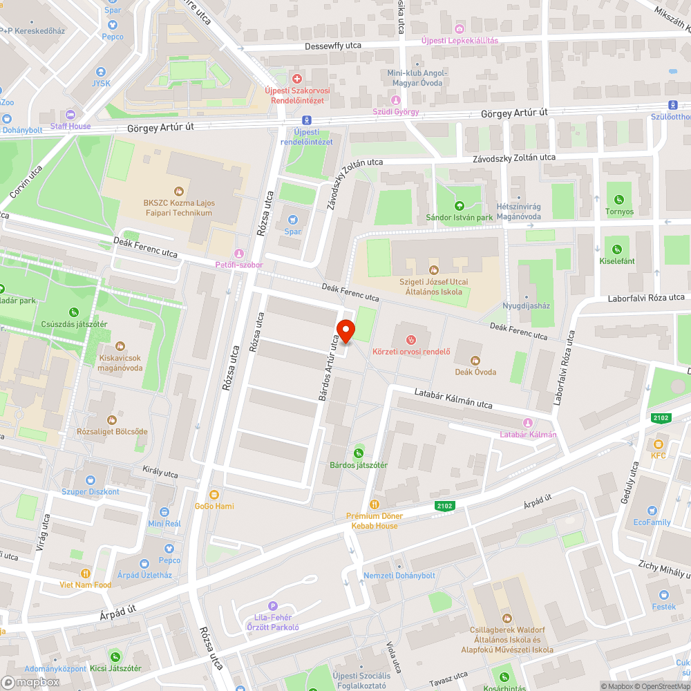 Kátyú a keréknyom vonalában bejelentés helye