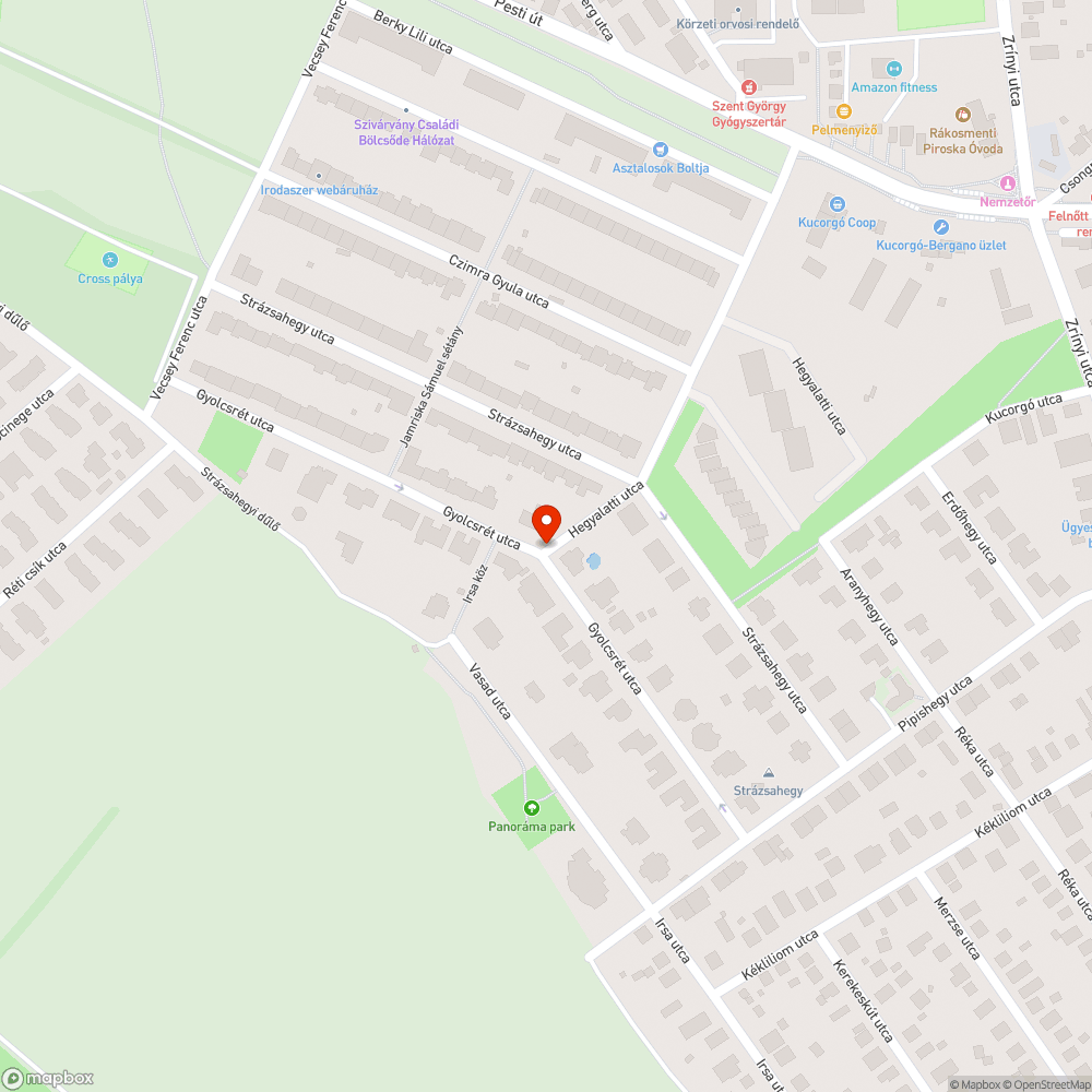 Hegyalatti utca járda bejelentés helye