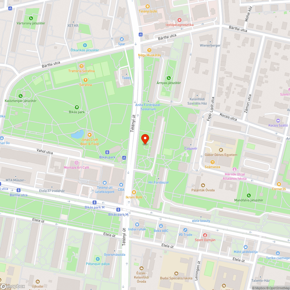 Parkoló bejelentés helye