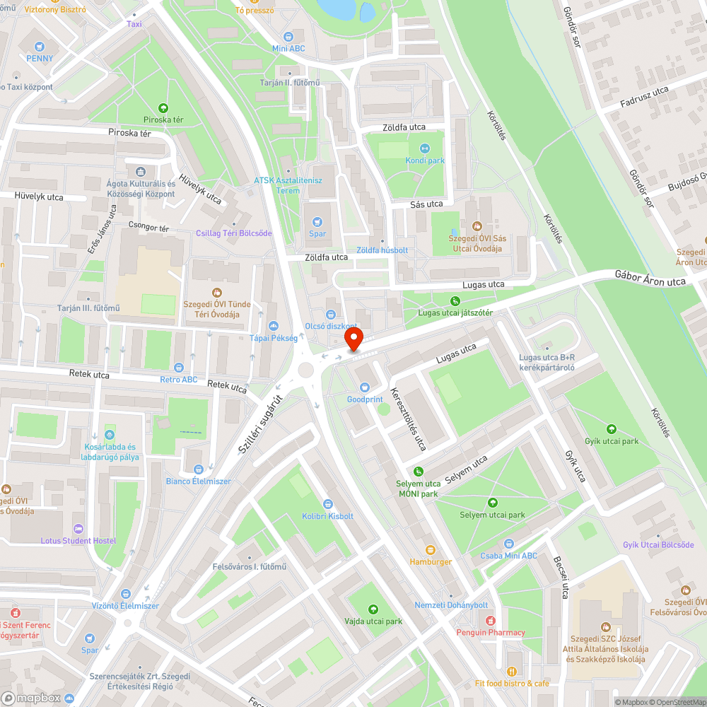 Meglazult poller csavarok - Csillag tér (Lugas utca) bejelentés helye