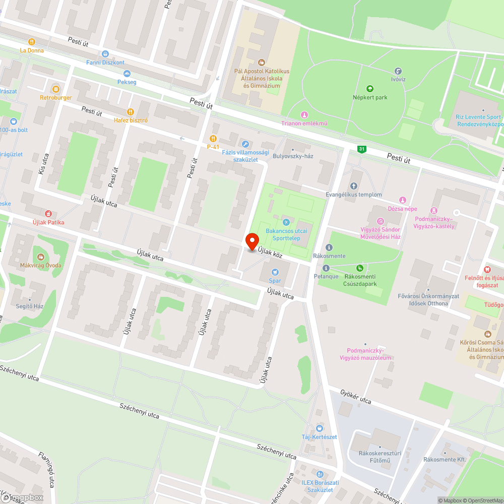 Újabb fenyők bejelentés helye