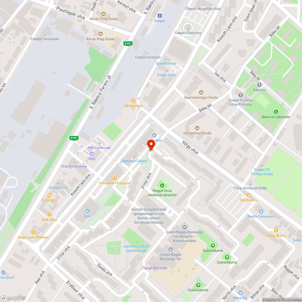 Kátyú az út közepén bejelentés helye