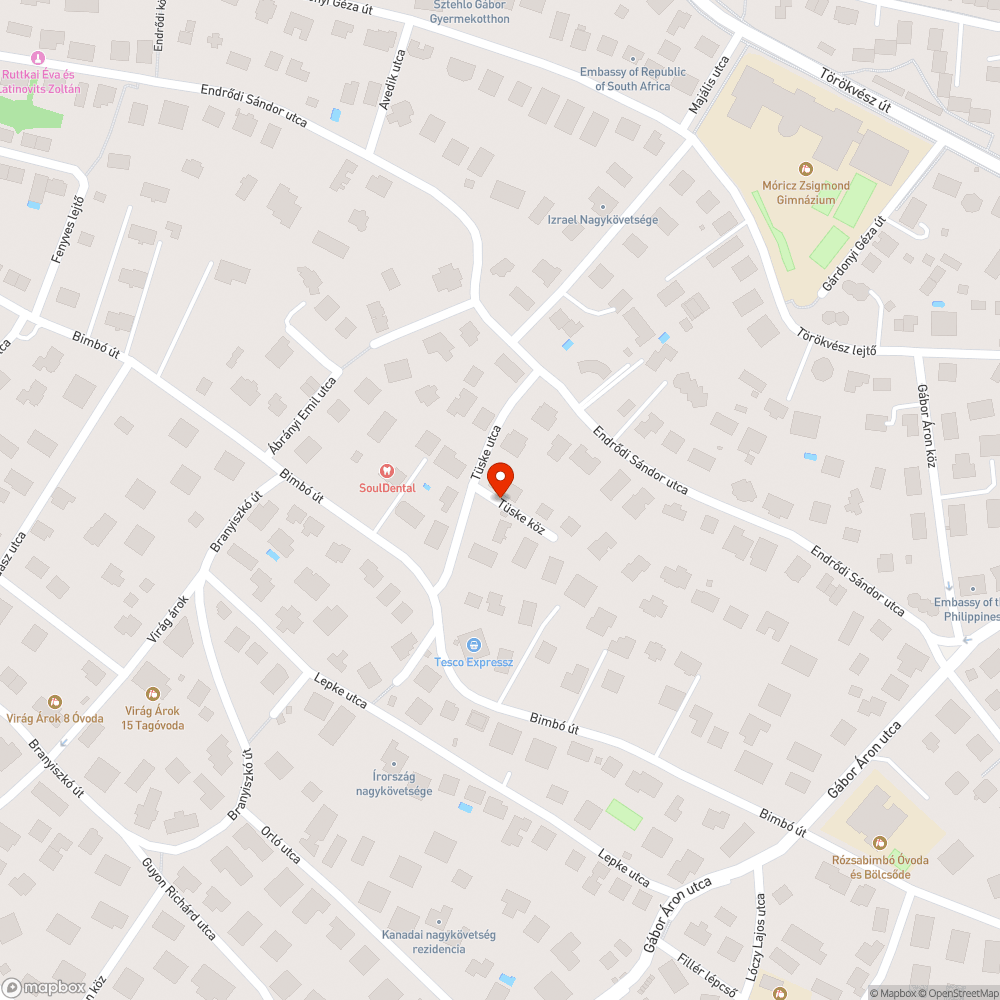 Úthiba a Tüske közben bejelentés helye