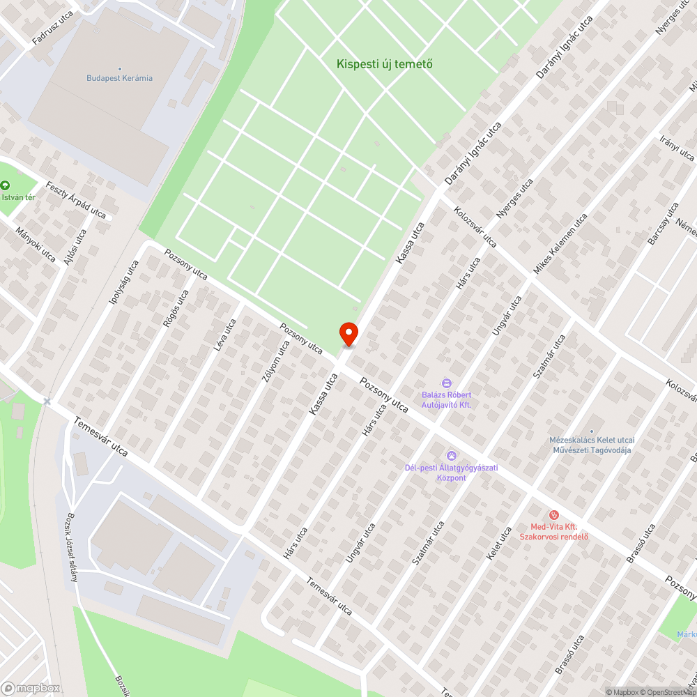 Baleset utáni kosz és törmelék bejelentés helye