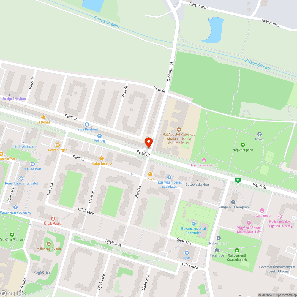 Üveg bejelentés helye