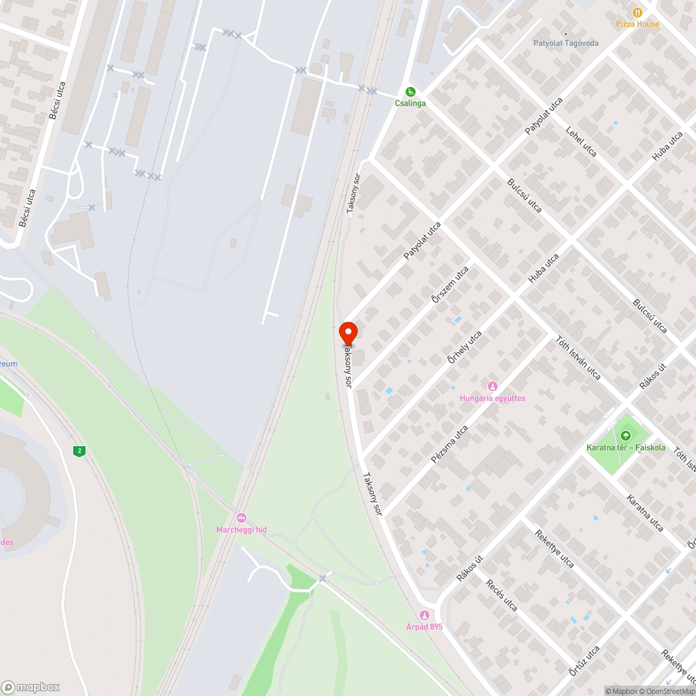 Taksony sor szemét bejelentés helye