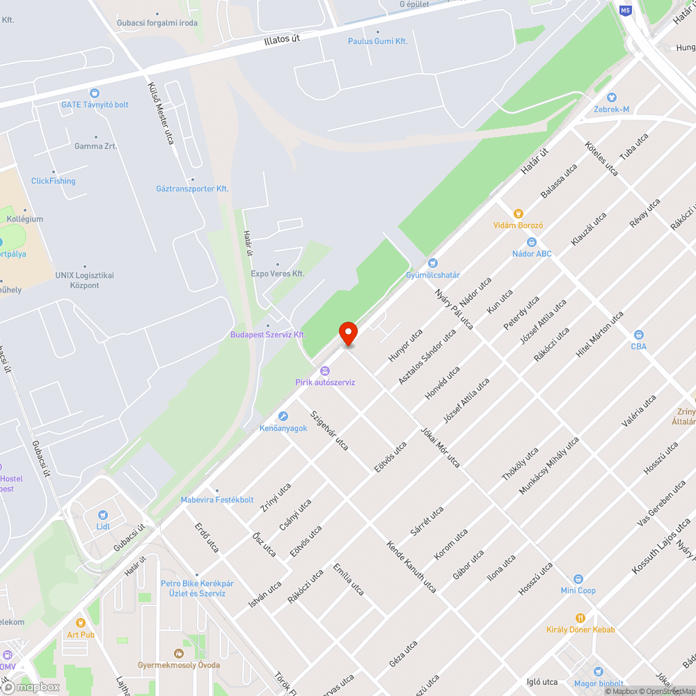 Bevásárlókocsis szemét bejelentés helye