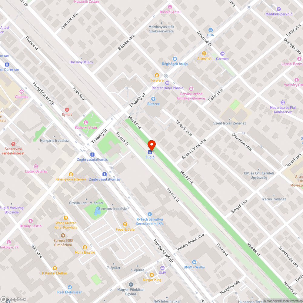 Kidőlt fa bejelentés helye