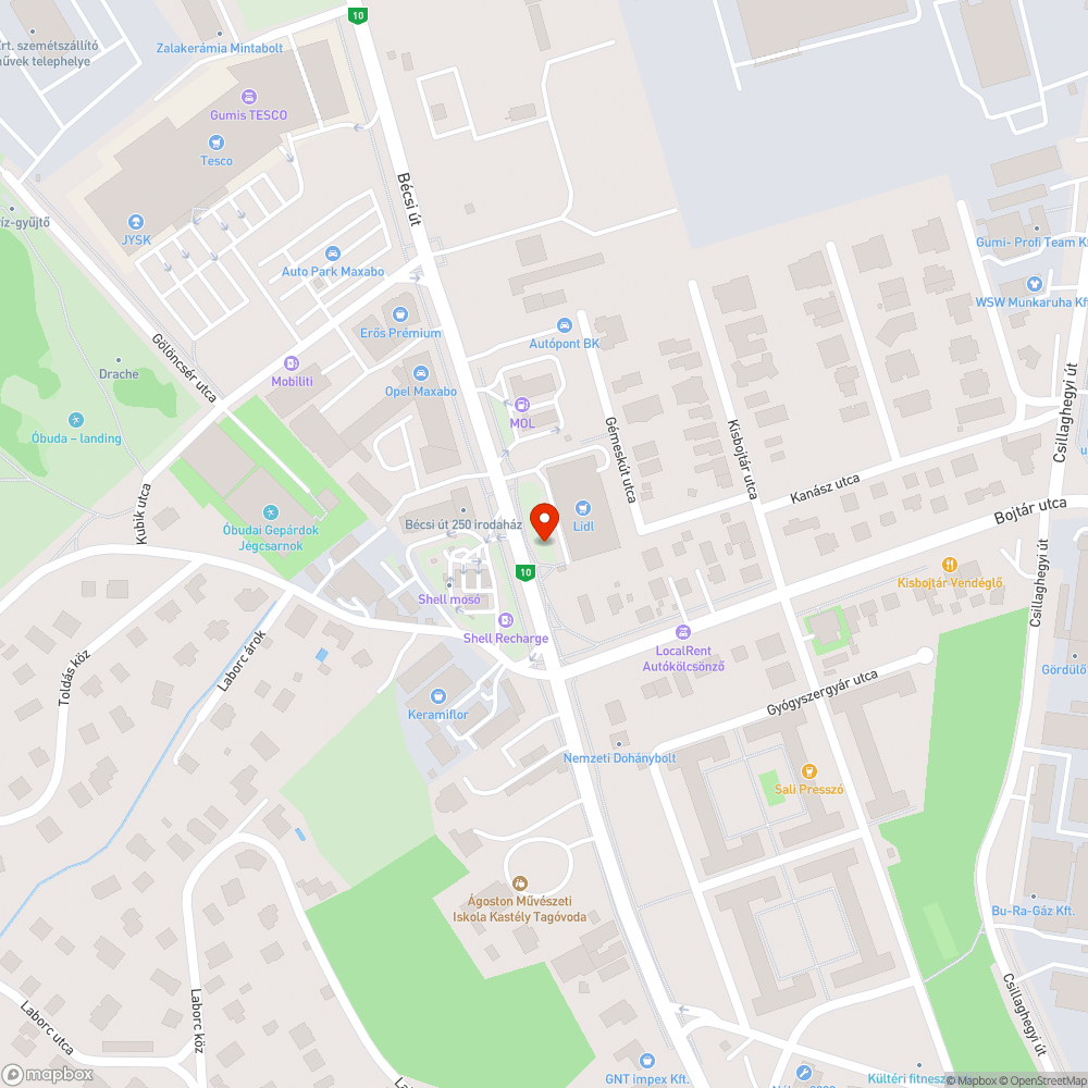 3.kerület Lidl parkoló kihajtó lámpa gond bejelentés helye