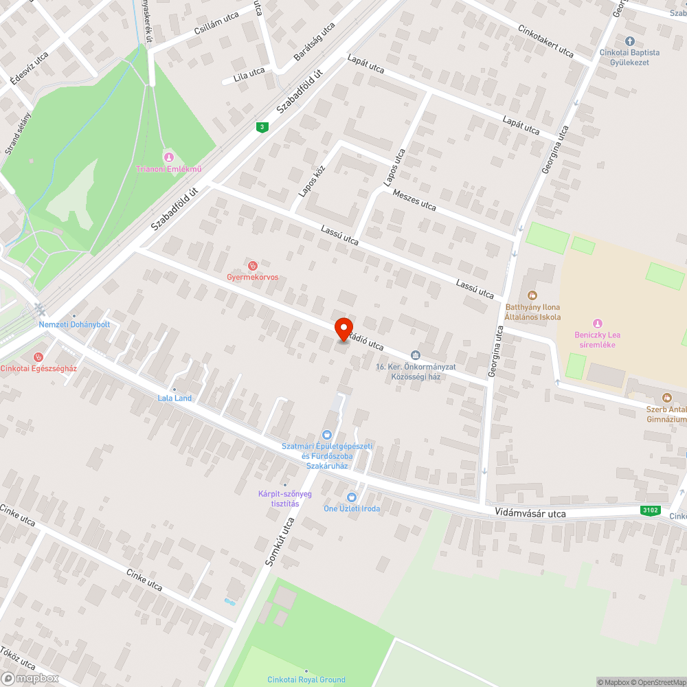 Szűkös járda bejelentés helye