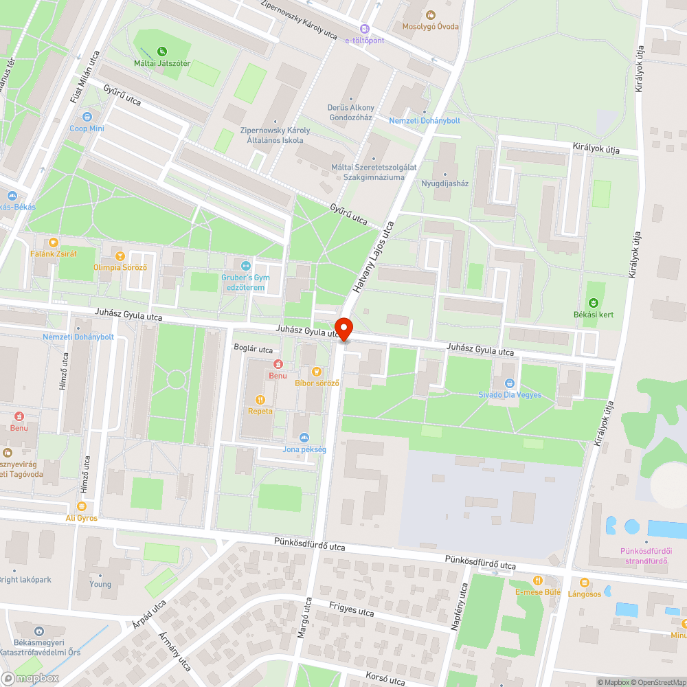 Kövek a zöldön bejelentés helye