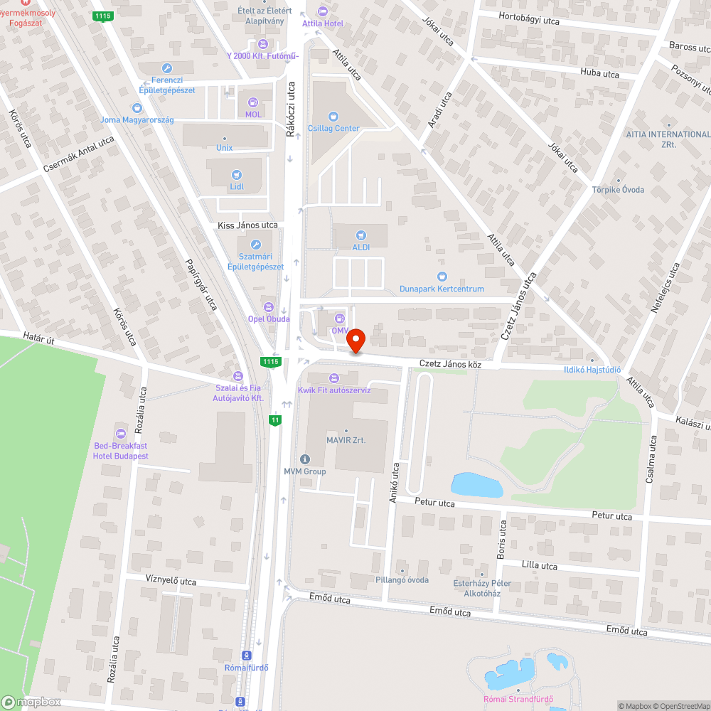 Graffitis váró bejelentés helye