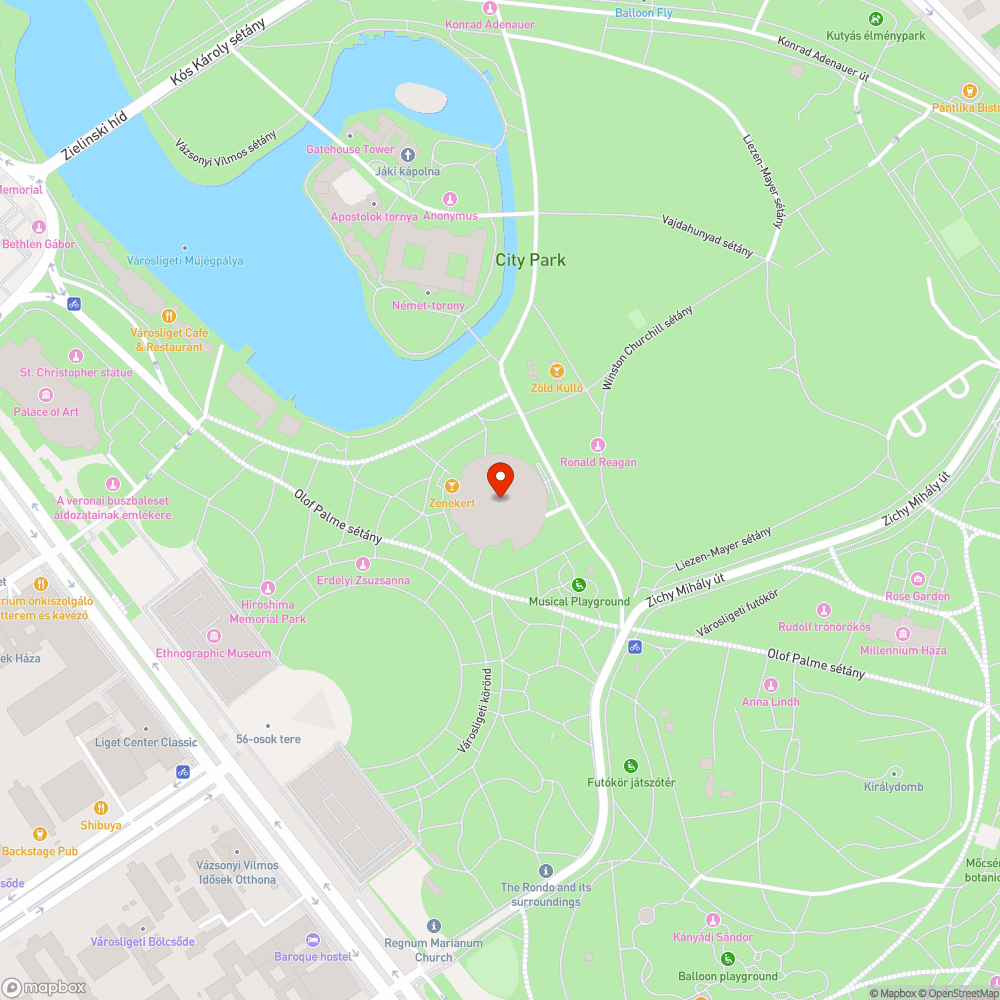 Autómentes Városliget bejelentés helye