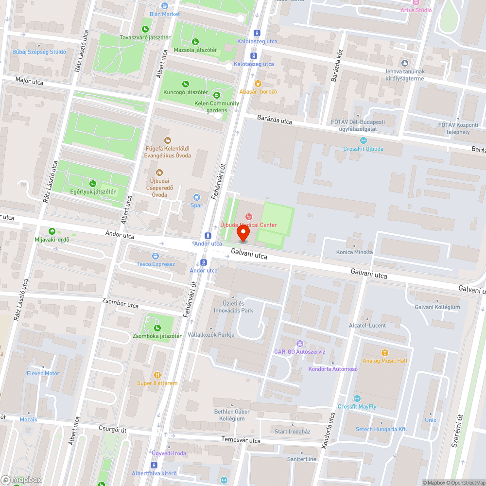 Galvani utca 2 bejelentés helye