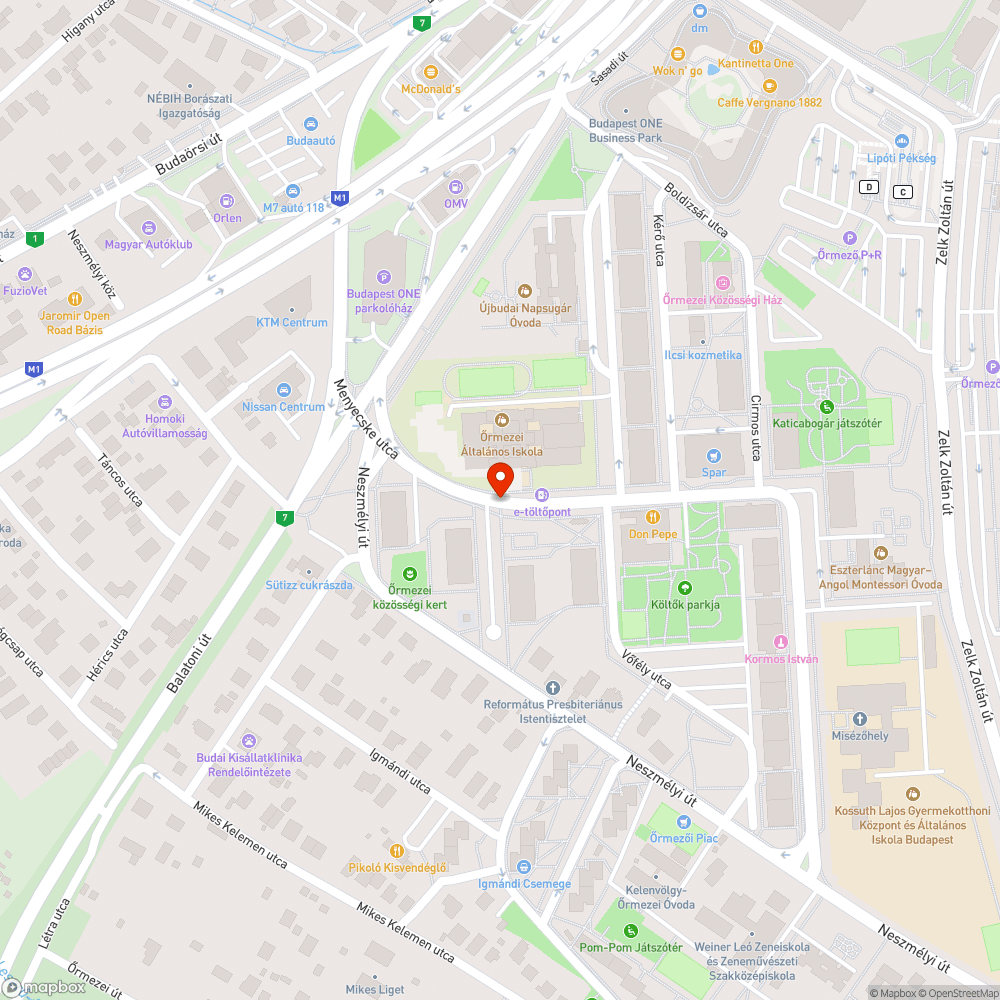 Forgalomlassítók, kamera elhelyezése, Őrmezei Iskola bejelentés helye